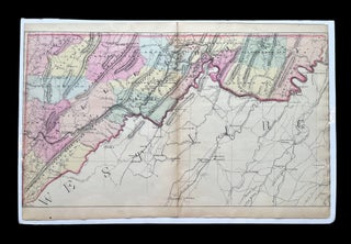 Item #19345 1866 Post-Civil War Hand-Colored Martenet Map of Alleghany County, Maryland