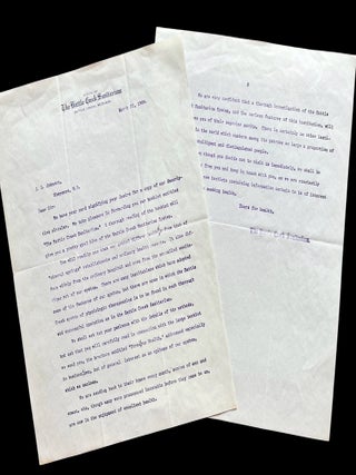 Archive of Three Battle Creek Sanitarium Items from 1897-1908, with Manuscript Notes