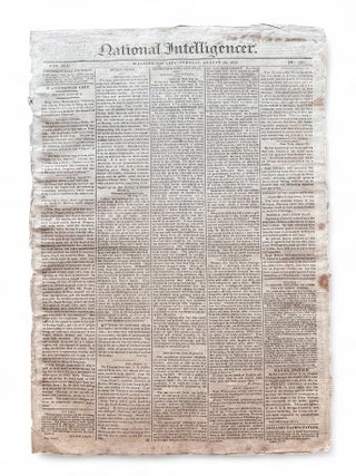 1813 War of 1812 newspaper - British Army Invades Queen Anne's County at Queenstown,...