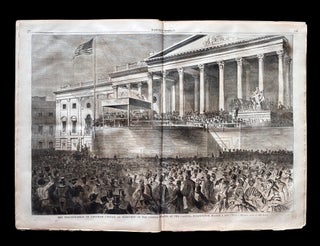Item #19379 1861 newspaper - Republican Abraham Lincoln Inaugurated as 16th President - Civil War...