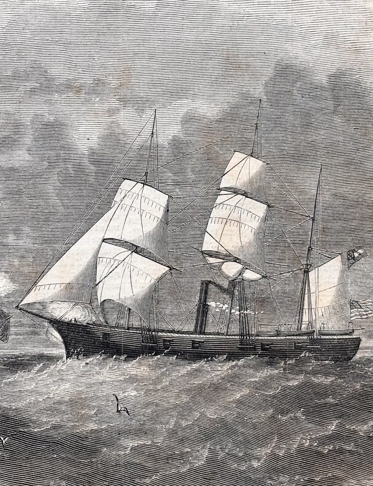 Item #19397 1862 Civil War Newspaper with Front-Page Engraving of Confederate Warship "Sumter", Captained by Marylander Raphael Semmes