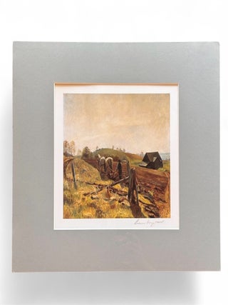 Andrew Wyeth SIGNED Watercolor Print - "Spring Landscape at Kuerners&quot