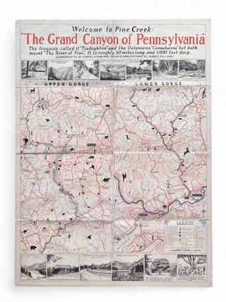 Welcome to Pine Creek: The Grand Canyon of Pennsylvania - 1969 Pictorial Map of the Pine Creek...