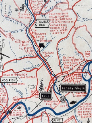 Welcome to Pine Creek: The Grand Canyon of Pennsylvania - 1969 Pictorial Map of the Pine Creek Gorge and Surrounding Region.