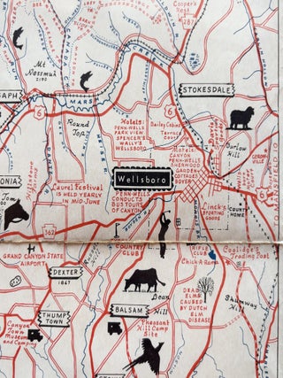 Welcome to Pine Creek: The Grand Canyon of Pennsylvania - 1969 Pictorial Map of the Pine Creek Gorge and Surrounding Region.