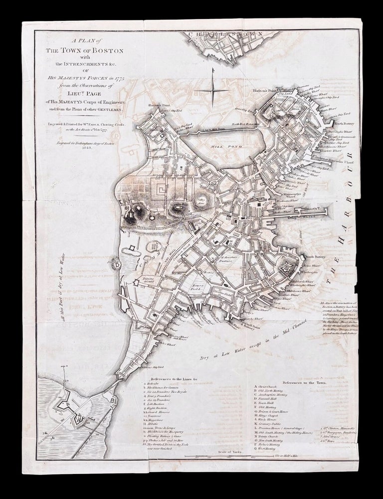 Item #19447 A Plan of the Town of Boston, with the Intrenchments &c. of His Majestys Forces in 1775 from the Observations of Lieut. Page of His Majesty's Corps of Engineers; and from the Plans of other Gentlemen . . William Faden.