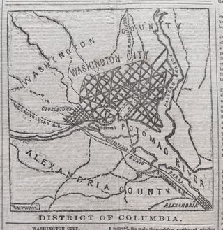 1861 CIVIL WAR newspaper Baltimore Pratt Street Riot with Front Page Maps of Washington, DC and Chesapeake Bay