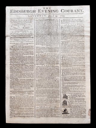 Original 1775 Revolutionary War Newspaper with Detailed Coverage of the Battle of Bunker Hill,...
