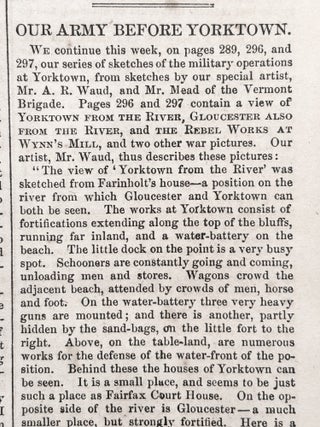 Union Army Captures New Orleans, Louisiana - 1862 Civil War Newspaper, with Front-Page Engraving of Confederate Officer Forcing Slaves to Load Cannon Under Fire from Berdan's Sharp Shooters