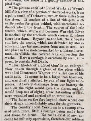 Union Army Captures New Orleans, Louisiana - 1862 Civil War Newspaper, with Front-Page Engraving of Confederate Officer Forcing Slaves to Load Cannon Under Fire from Berdan's Sharp Shooters