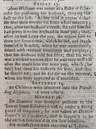 Anne Williams Burned at the Stake in Gloucester After Poisoning Her Husband