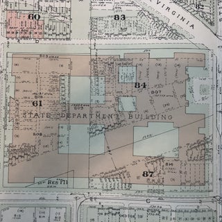 Baist's 1965 Real Estate Survey Map of Foggy Bottom Neighborhood, Northwest Washington, DC