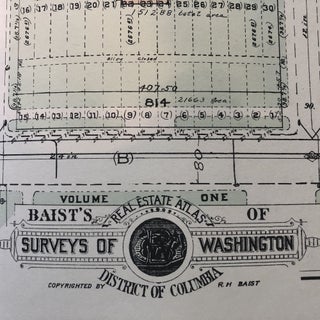 Baist's 1965 Real Estate Survey Map of Foggy Bottom Neighborhood, Northwest Washington, DC