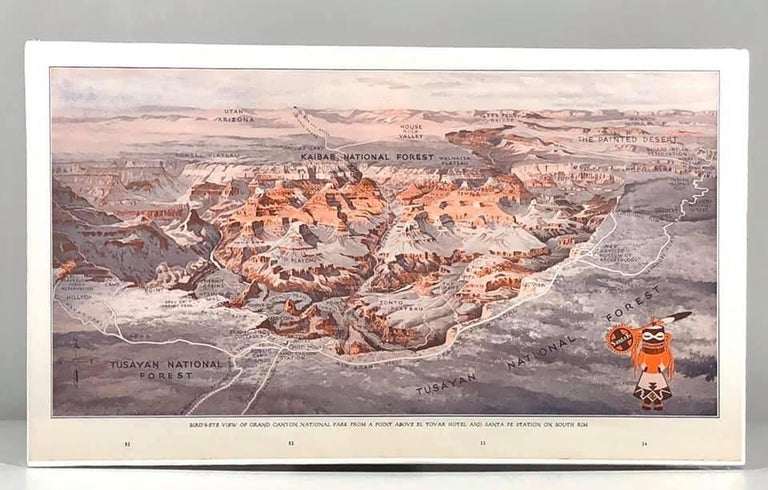 Item #900056 1932 Full-Color Pictorial Map of the Grand Canyon. Western Americana.