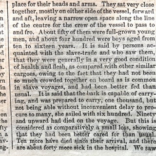 Slave Ship 'Wildfire" Captured with 510 Africans Aboard, Key West, Florida