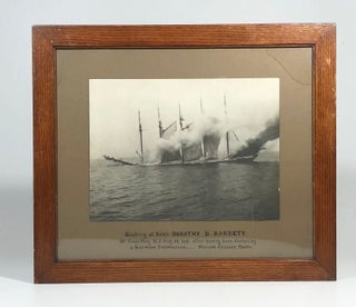 Item #900124 2 1918 WW I Photographs GERMAN U-BOAT U-117 Sinks US Schooner DOROTHY BARRETT. NJ...