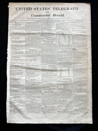 1826 FRONT PAGE ADVERTISEMENT for SALE of THOMAS JEFFERSON estate MONTICELLO
