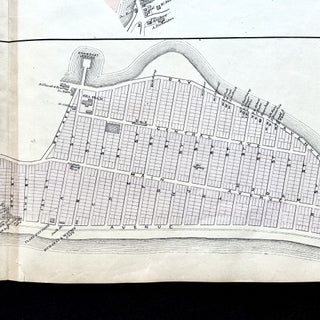 1879 Hand-Colored Street Map of Nantasket Beach Massachusetts w PROPERTY OWNER NAMES & Building Footprints