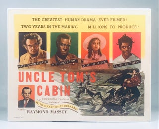 Item #900303 1958 Uncle Tom's Cabin Movie Theatre Card - Re-Release of 1927 film with Sound added...